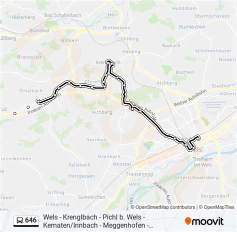 Österreichische Postbus AG 646 Bus Streckenkarte .